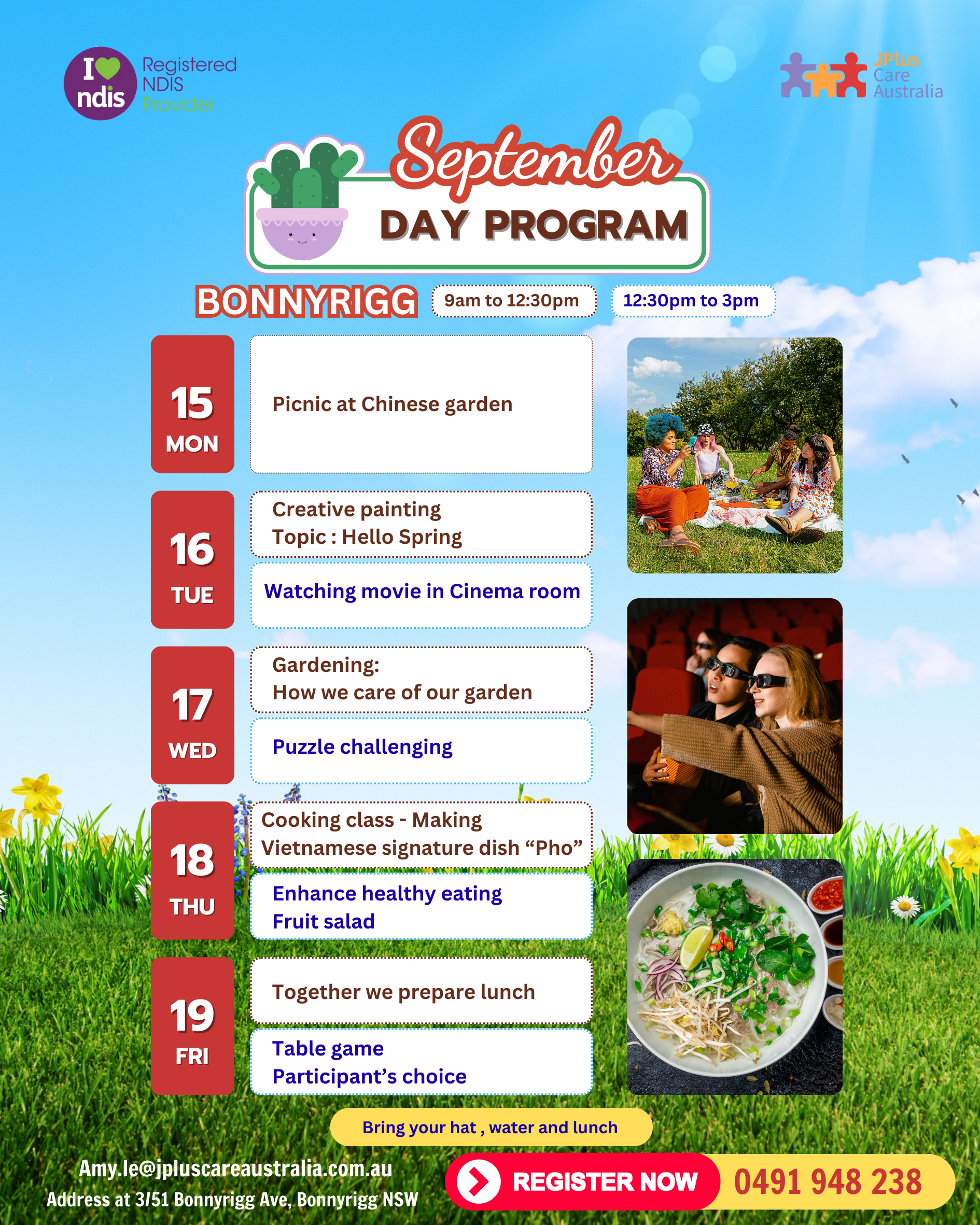 Week 3 (15th – 19th September)