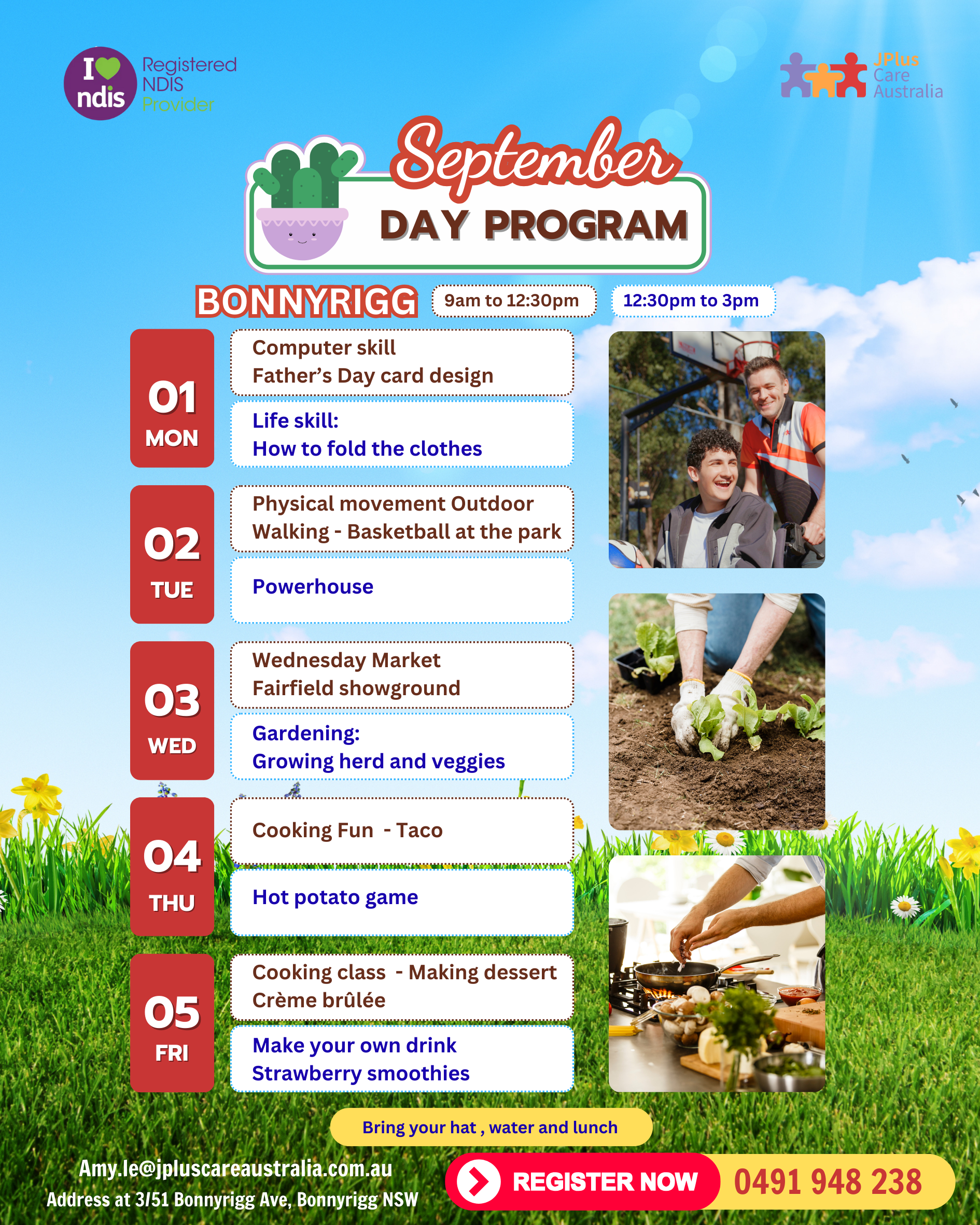 Week 1 (1st – 5th September)