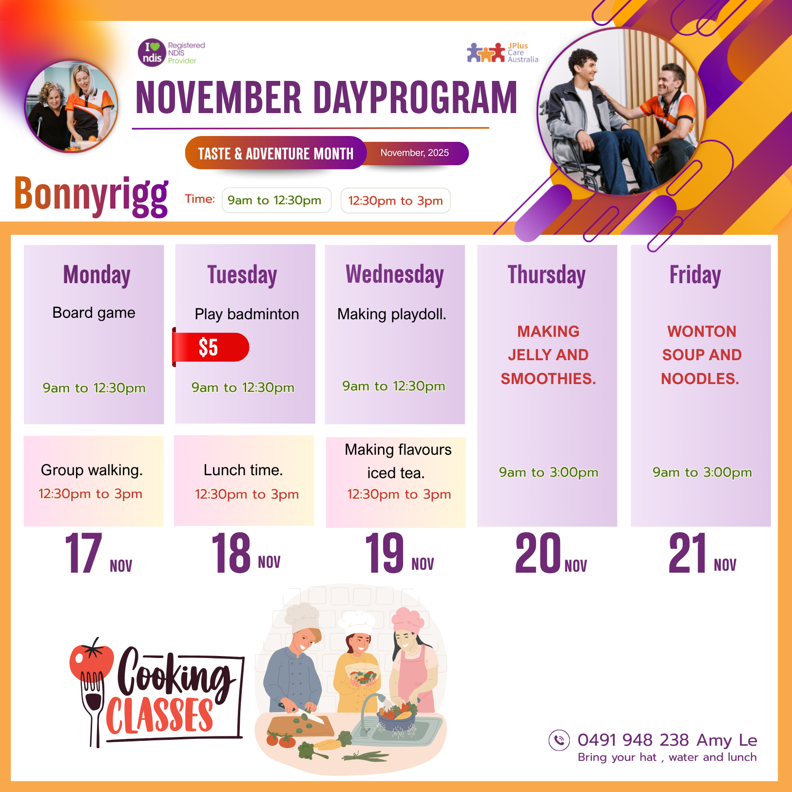 WEEK 3 (17–21 Nov): Friendship & Flavour Week