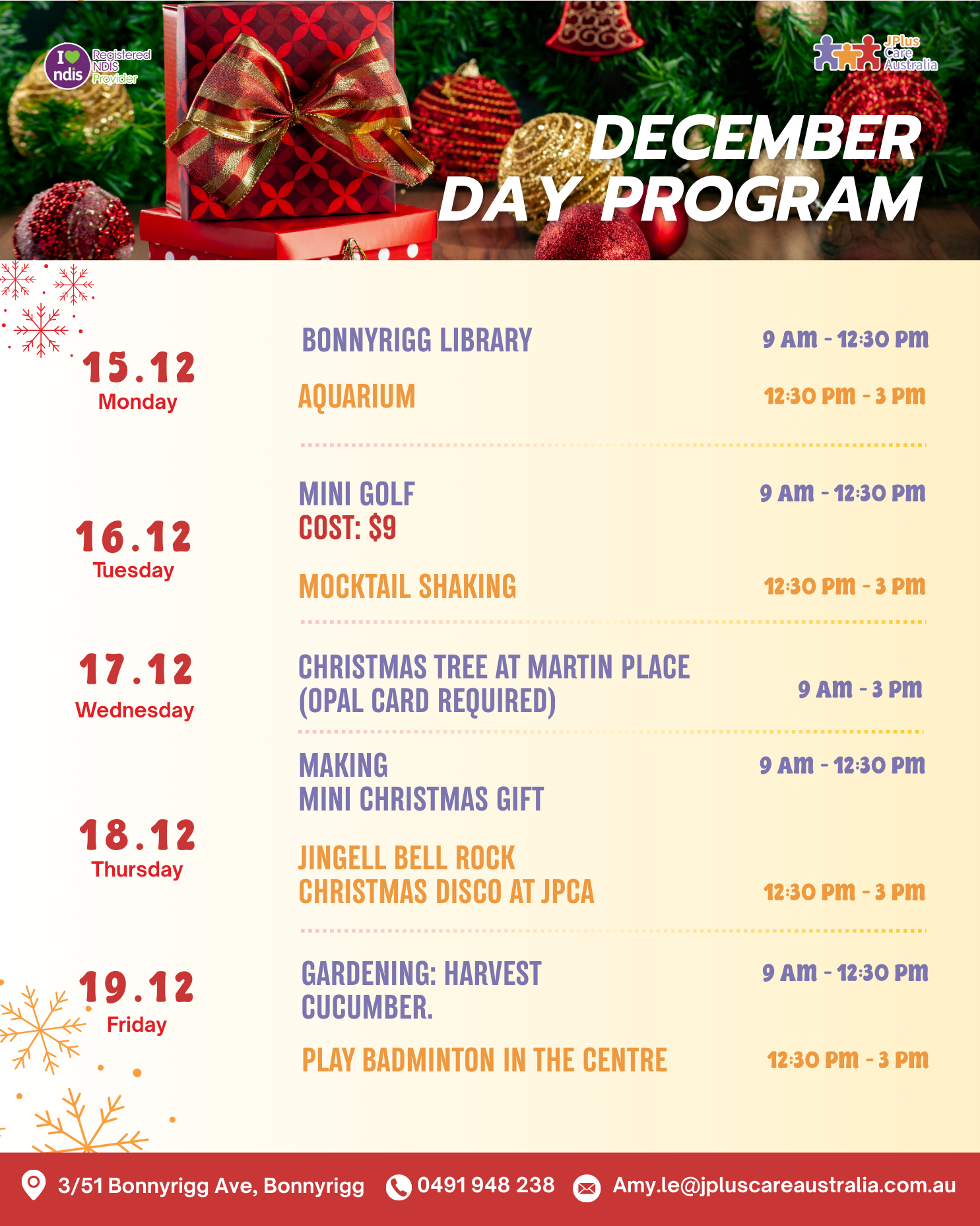 WEEK 3 (15/12–19/12)