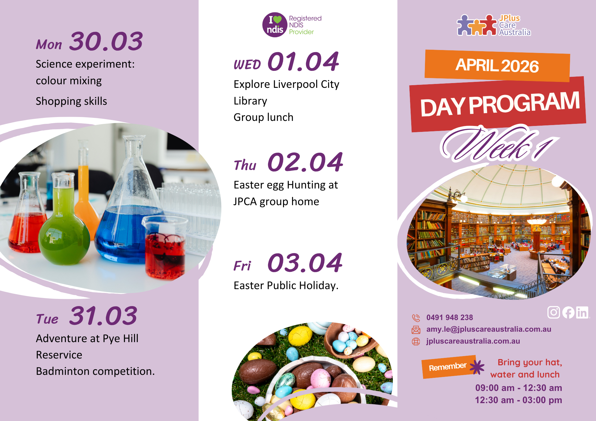 Week 1 (30 Mar – 3 Apr)